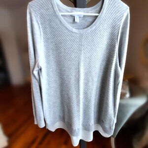 Calvin Klein long fine knit top, classic versatile elevated basic